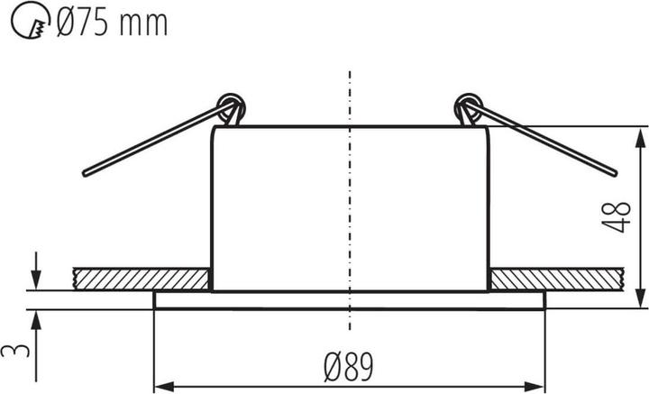 Produktbild Kanlux Einbau-Downlight, Einbauleuchte GLOZO DSO Gx5,3/GU10 Silber / Weiss 36221 (GU10)