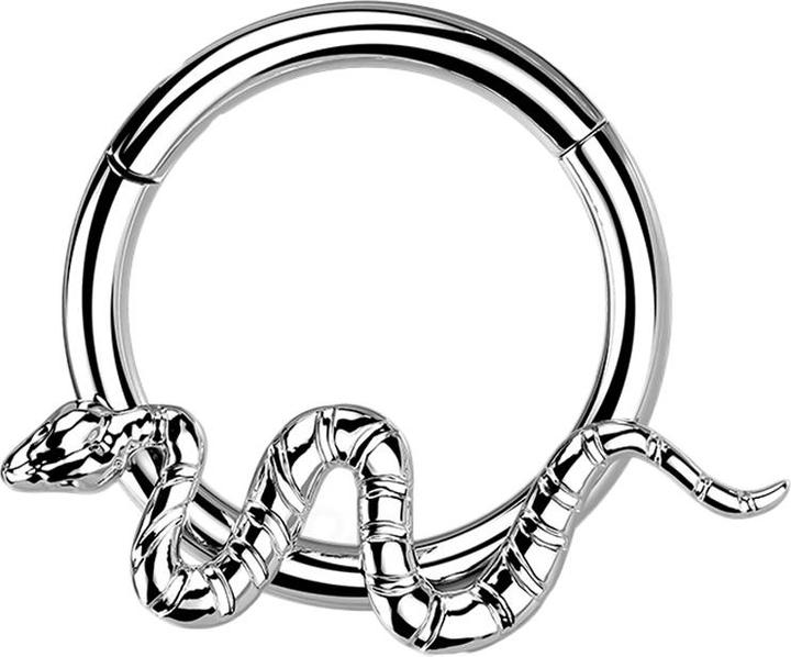 Image du produit Star Piercing Micro anneau segment pliable argent serpent (Titane, sans laiton)