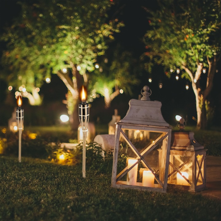Actual product image Relaxdays 8x garden torch