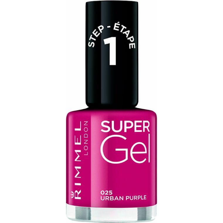 Rimmel London, Nagellack, Super Gel STEP1 (025 Urban Purple, Gel-Effekt Nagellack)