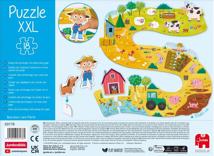 Produktbild Jumbo Goula 53176 - Puzzle XXL, Bauernhof, 18 Teile (18 Teile)