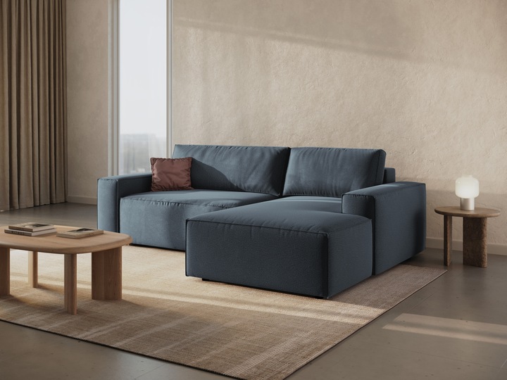 Actual product image Micadoni Right Corner Sofa With Bed Function And Box, "Jodie", 3 Seats, 246x151x86 Made in Europe (Corner sofa)