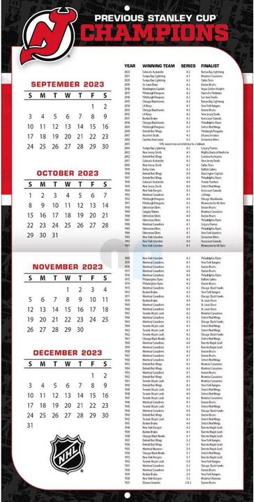 Produktbild NHL - New Jersey Devils - 30,5 x 30,5 cm Wandkalender 2024