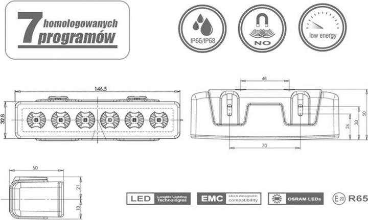 Produktbild WAS LEDFrontblitzerStrassenräumerblau