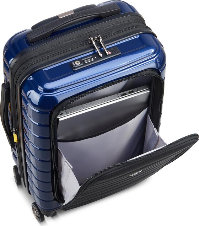Actual product image Delsey Shadow 5.0 Cabin Trolley Expandable Front Pocket blue (41 l)