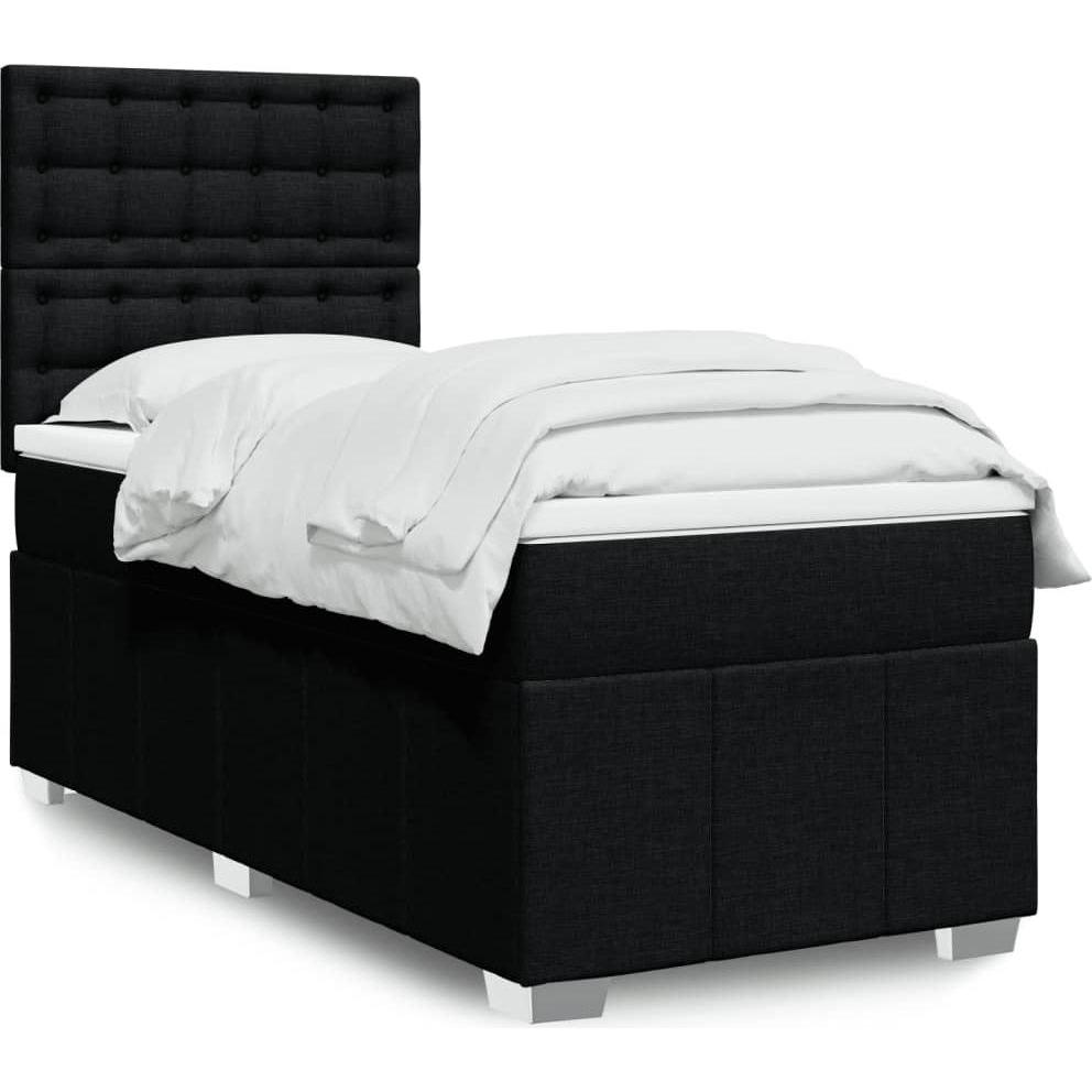 VidaXL, Bett, Bo x springbett mit Matratze 90 x 200 cm Stoff (90 x 200 cm)