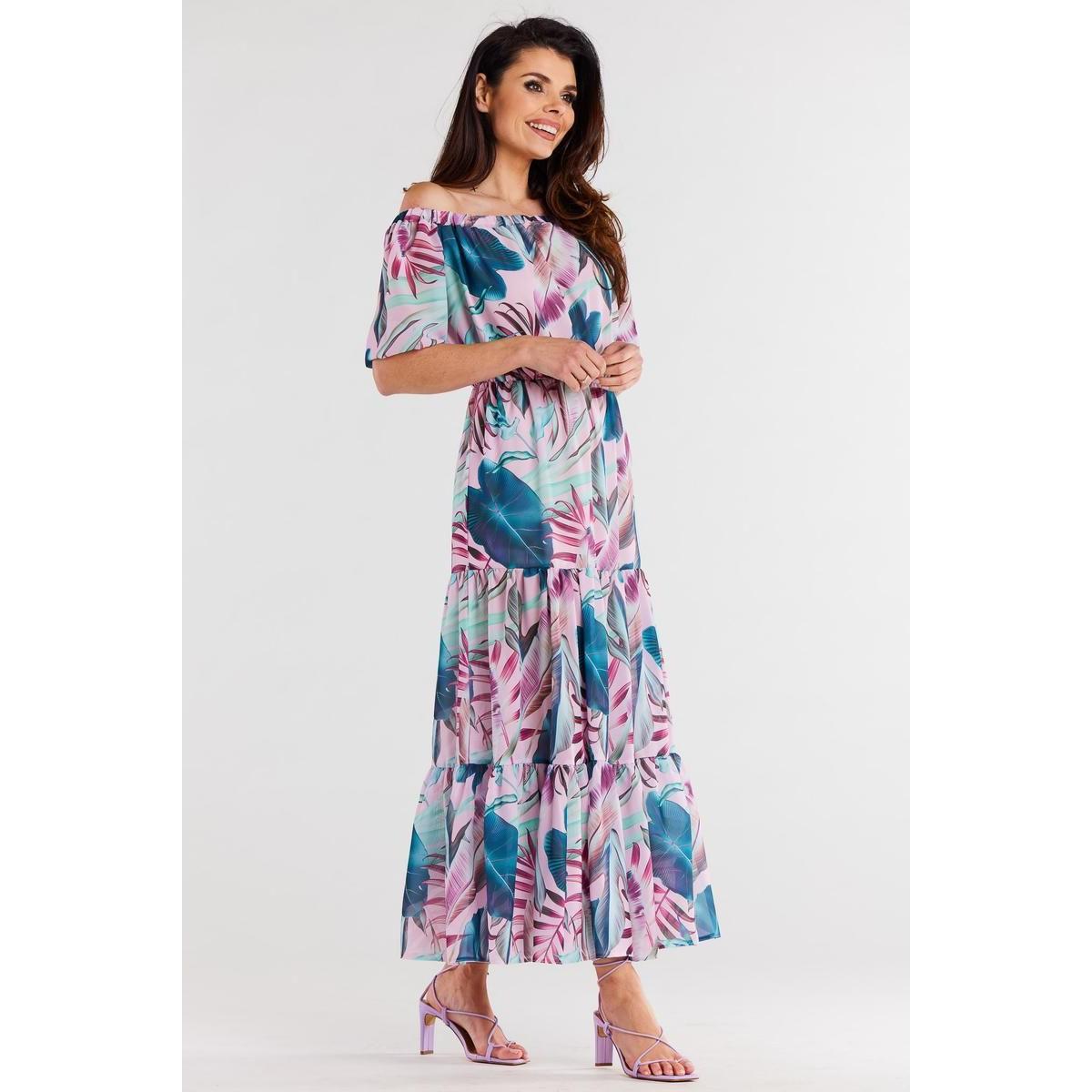 Thumbnail - Awama, Damen, Kleider, Alltagskleid model, Mehrfarbig, (XL)