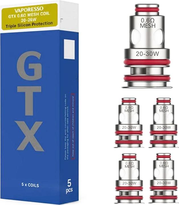 Actual product image Vaporesso GTX Mesh Coil 0.6Ohm 20-25W Luxe XR (5 x)