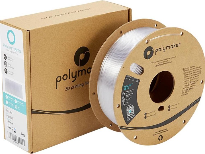 Produktbild Polymaker PolyLite PETG (PETG, 1.75 mm, 1000 g, Transparent)