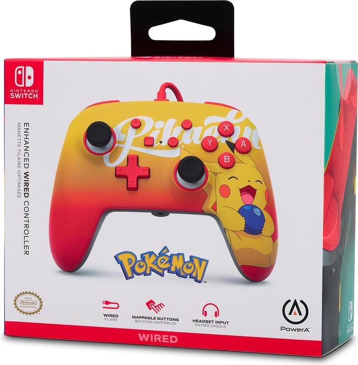 Produktbild PowerA Verbesserter kabelgebundener PowerA-Controller für Nintendo Switch - Oran Berry Pikachu (Switch)