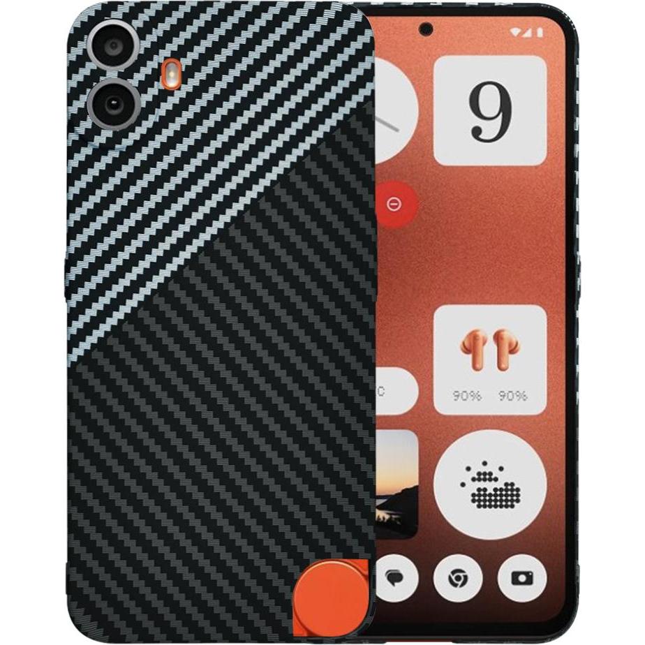 Techsuit - Carbonite FiberShell - Nothing CMF Phone 1 - Stealth Gray (Nothing CMF Phone 1), Cover smartphone, Grigio