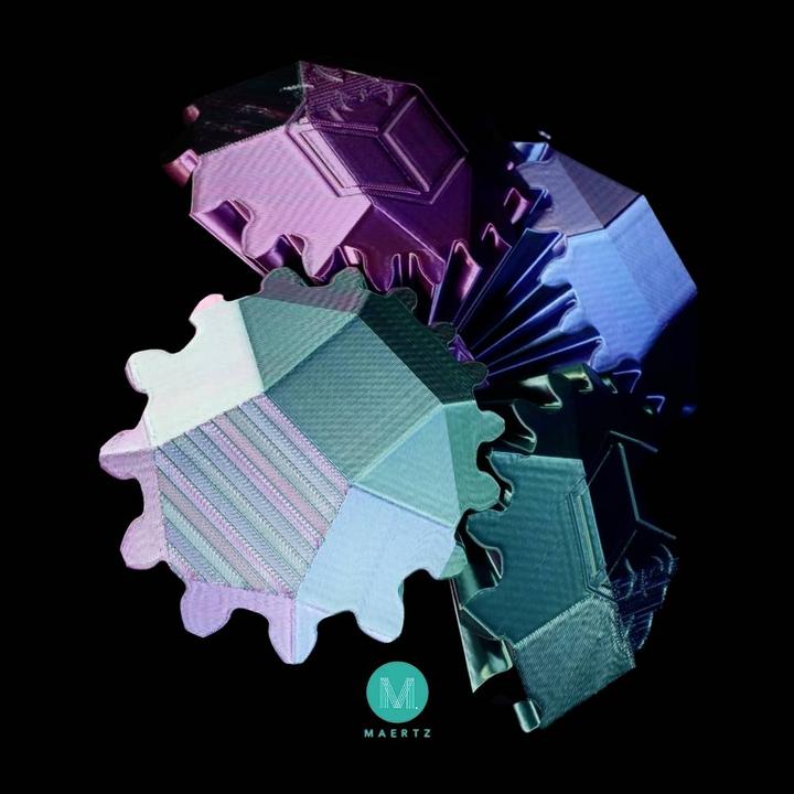 Produktbild Maertz PMMA-1022-001 PMMA-1022-001 Filament PLA-Seide Seidig glänzend 1.75 mm 10 (PLA, 1.75 mm, 1000 g, Violett, Grün, Blau)