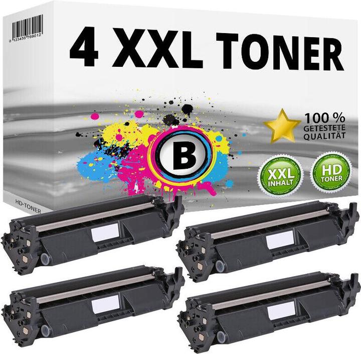 Druckfuxx 4 XXL TONER für HP CF217A 17A LaserJet Pro M102a M102w M130fn M130fw M132snw
