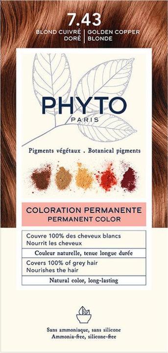 Actual product image Phyto colour 7.43 rubio dorado (7.43-rubio dorado cobrizo)
