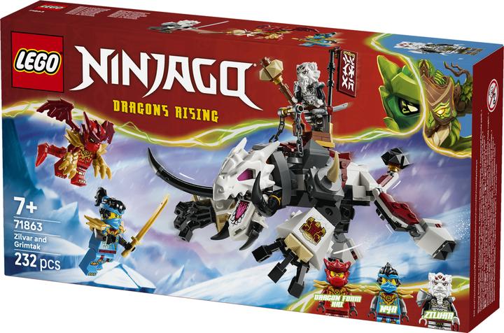 Produktbild LEGO Zilvar auf seinem Drachentier Grimtak (71863, LEGO Ninjago)
