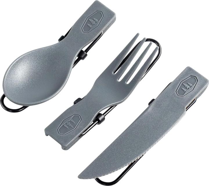 Actual product image GSI Tekk Trio Folding Cutlery Set, Grey