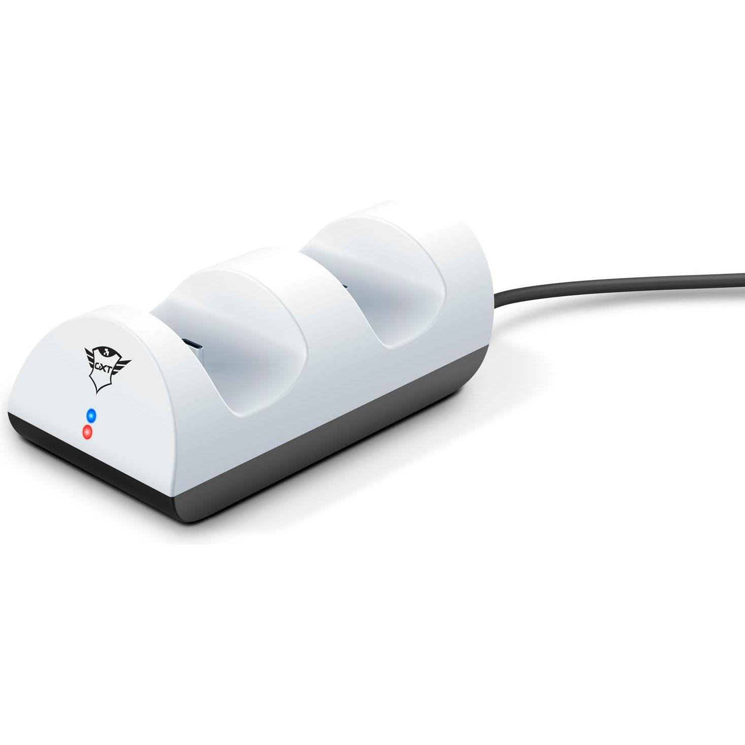 Trust Stazione di ricarica GXT 254 Base di ricarica PS5 (PS5), Accessori per controller gaming, Bianco