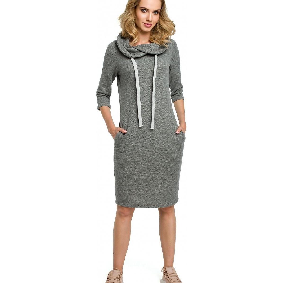 Made of Emotion, Damen, Kleider, Alltagskleid Moe, Grau, (M)