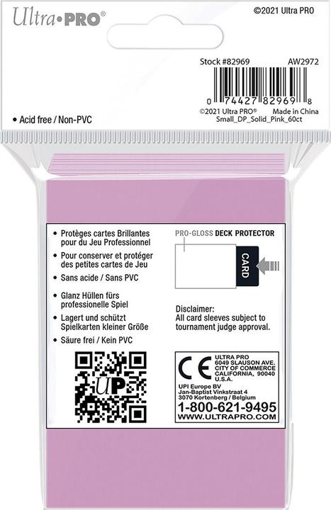 Actual product image Ultra Pro Pink Deck Protector Small
