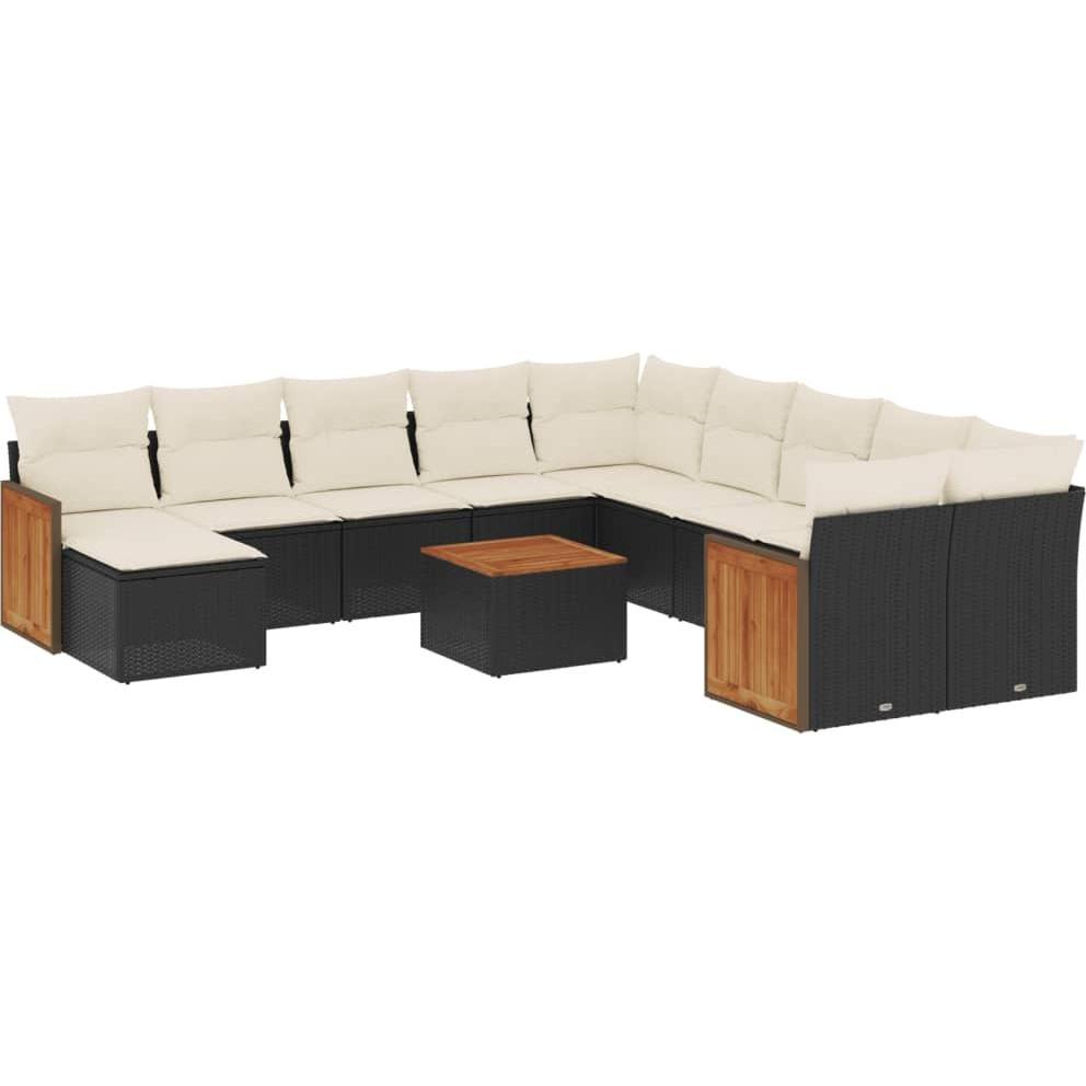 VidaXL, Gartenlounge, 10-tlg. Garten-Lounge-Set mit Kissen
