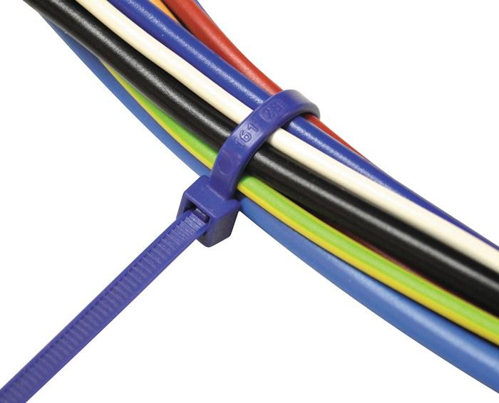 Produktbild BRW Kabelbinder 280 x 4.5 blau (Kunststoffkabelbinder, 280 mm, 100 Stk.)