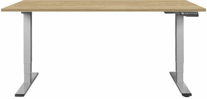Produktbild Contini höhenverstellbarer Bürotisch 1.6x0.8m Eiche / Gestell grau RAL 7045