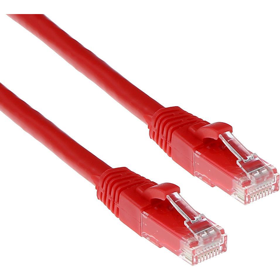 ACT Red 3 meter U/UTP CAT6 patch cable snagless with RJ45 connectors. Cat6 u/utp snagless rd 3.00m (U/UTP, CAT6, 3 m), N...