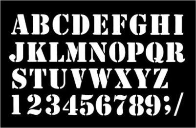 Image du produit Artemio Pochoir d'écriture Stencil Alphabet