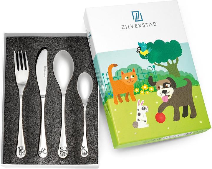 Image du produit Zilverstad Couverts pour enfants Animaux 4pcs.