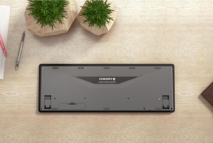 Actual product image CHERRY TAS STREAM PROTECT KEYBOARD Wireless DE-Layout bw (DE, Cable)