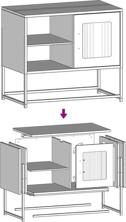 Produktbild vidaXL TV-Schrank (68 x 39 x 60.50 cm)