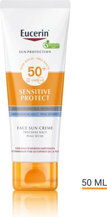 Actual product image Eucerin Sensitive Protect (Sun cream face, SPF 50, 50 ml, 78 g)
