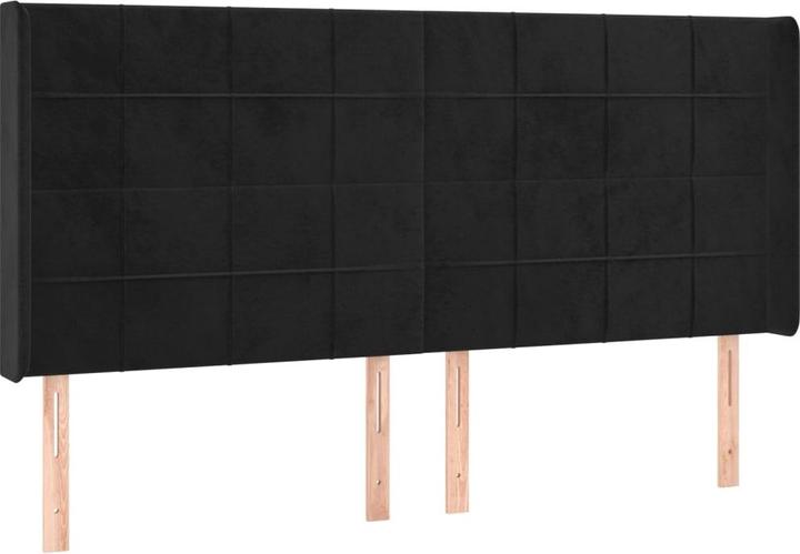 Image du produit vidaXL Kopfteil mit Ohren Schwarz 203x16x118/128 cm Samt,Farbe (203 x 16 x 128 cm)