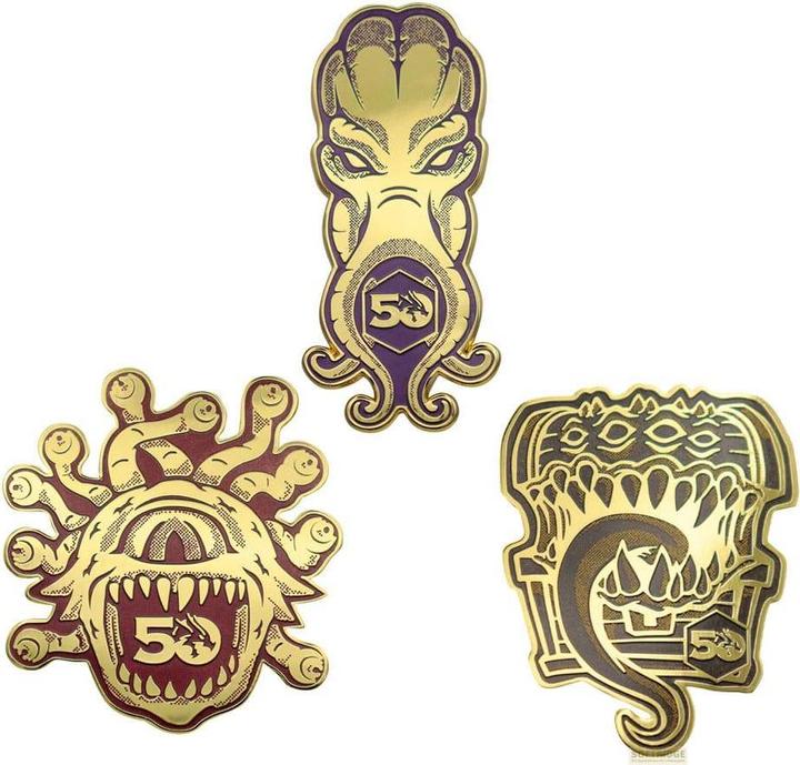 Immagine prodotto Fanattik Set di 3 spille per il 50° anniversario di Dungeons & Dragons