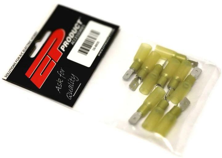 Immagine prodotto EP Spina piatta WP 6,3 x 0,8 mm, maschio, giallo, 10 pezzi.