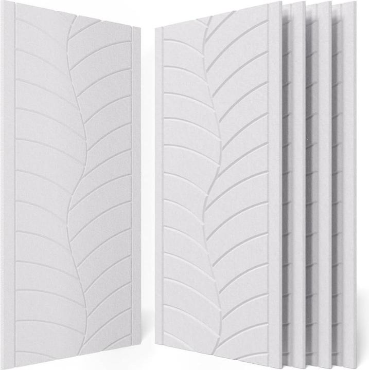 Kuchoow 4 x selbstklebende Akustikplatten (60 x 120 cm)