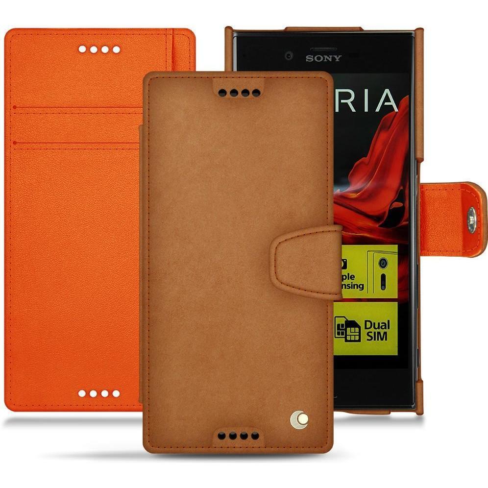 Thumbnail - Noreve Lederschutzhülle Wallet (Sony Xperia XZ), Smartphone Hülle, Orange