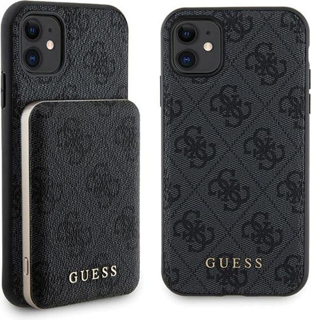 Produktbild Guess Zestaw GUBPM5N614GEMGK iPhone 11 6.1" hardcase + Powerbank 5000mAh MagSafe czarny/black 4G Met (Apple iPhone 11)