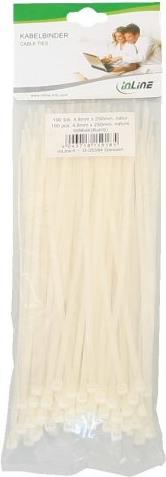 Produktbild InLine Kabelbinder Natural (Packung mit 100) (Kunststoffkabelbinder, 250 mm, 100 Stk.)