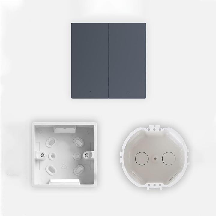 Immagine prodotto Aqara Interruttore da parete intelligente H1 grigio senza neutro, doppio bilanciere (Zigbee)