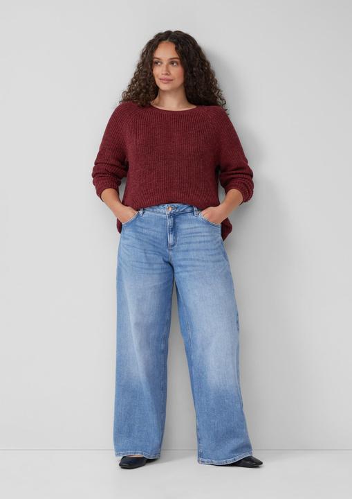 Produktbild S.Oliver Strickpullover Melierter Strickpullover mit Raglanärmeln (44)