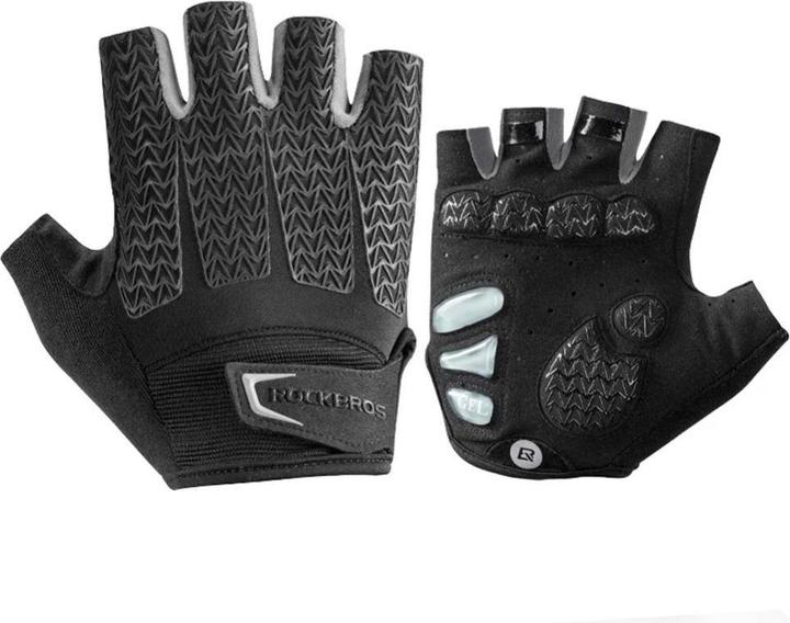 Rockbros S169BGR XL cycling gloves with gel inserts - gray (XL)