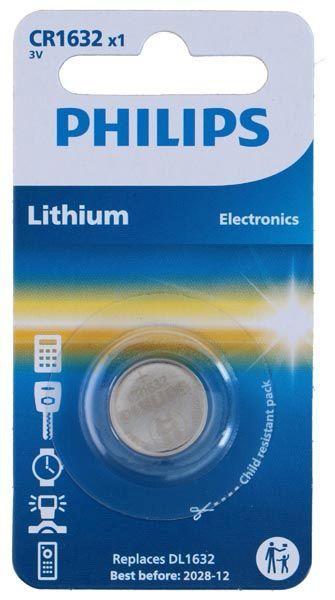 Produktbild Philips Lithium, DL1632, 3V, 1er-Pack inkl. VEG (1 Stk., CR1632, 120 mAh)