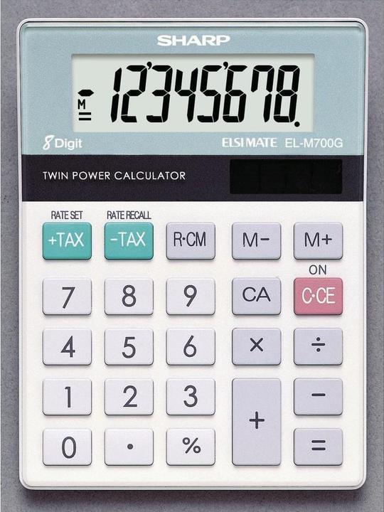 Sharp EL-M700G (Batteries, Solar cells)
