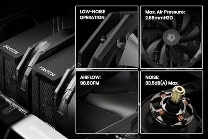 Produktbild ID-Cooling FROZN A720 BLACK - CPU Luftkler - Max 33 dBA (163 mm)