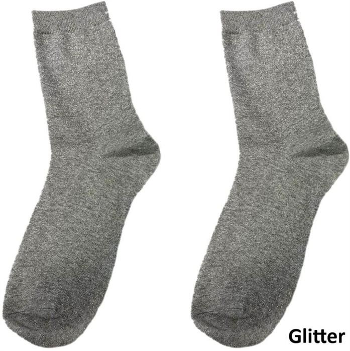 Produktbild Musthaves Glitzersocken Grösse 38 - 45 Hellgrau (Einzelpack, 38 - 45)