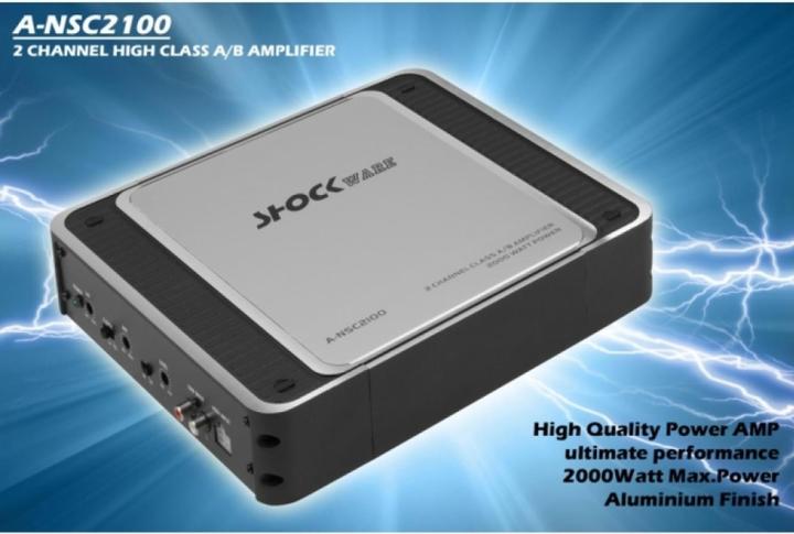 Shock Ware Shockware A-NSC2100 2-Kanal Verstärker, 2000 Watt (Amplificateur stéréo)