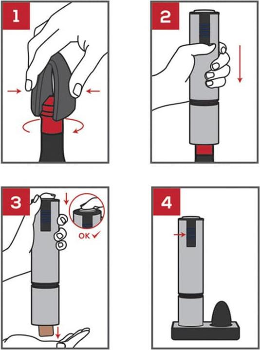 Image du produit Peugeot Tire-bouchon Elis Touch noir carbone (Tire-bouchon)