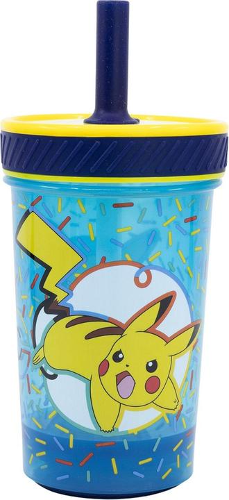 Produktbild Stor Pokémon "Pikachu" - Drop Safe - Auslaufsicherer Becher mit Silikonstrohhalm (370 ml)