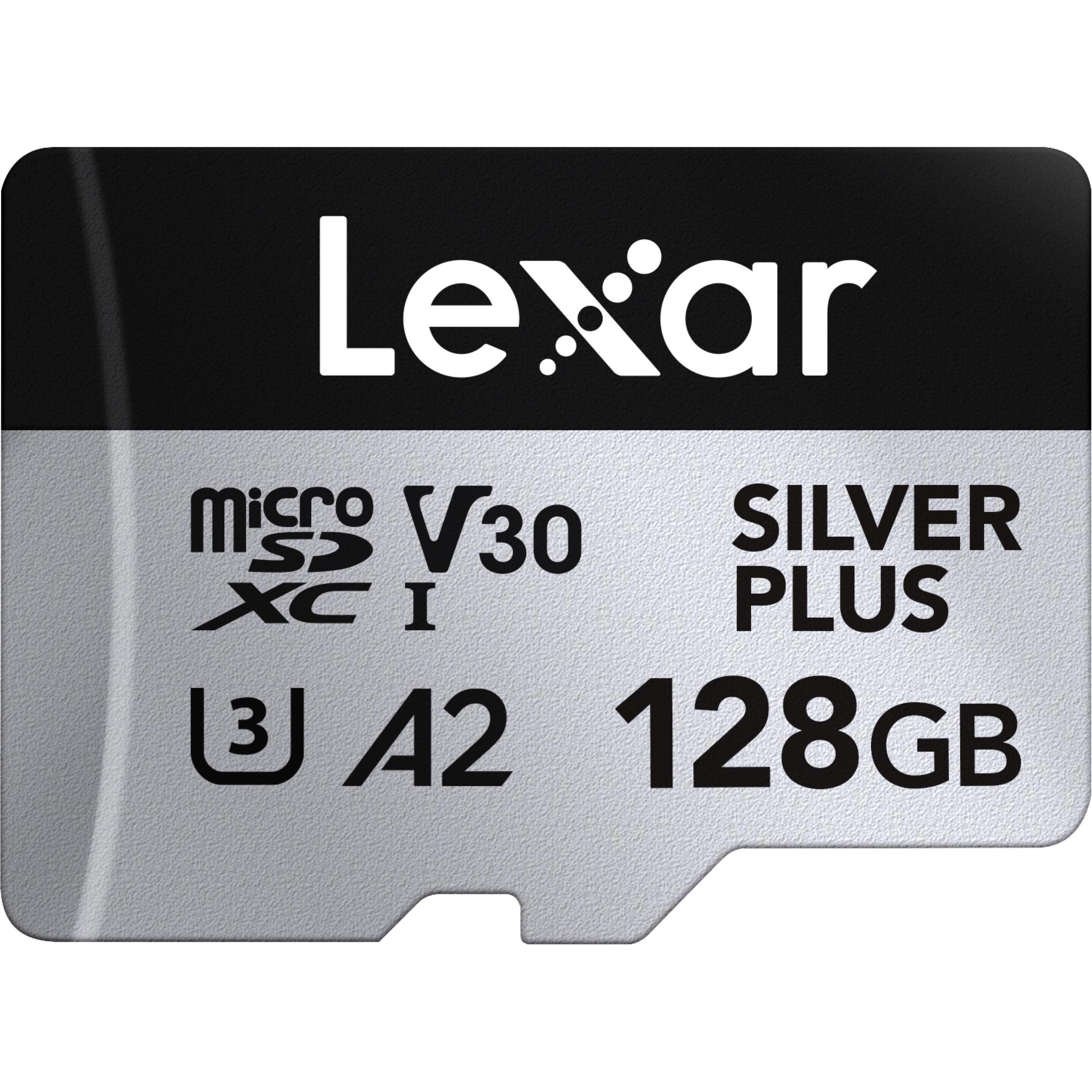 Lexar Professionale Silver Plus (128 GB, microSDXC, U3, UHS-I), Scheda di memoria, Argento